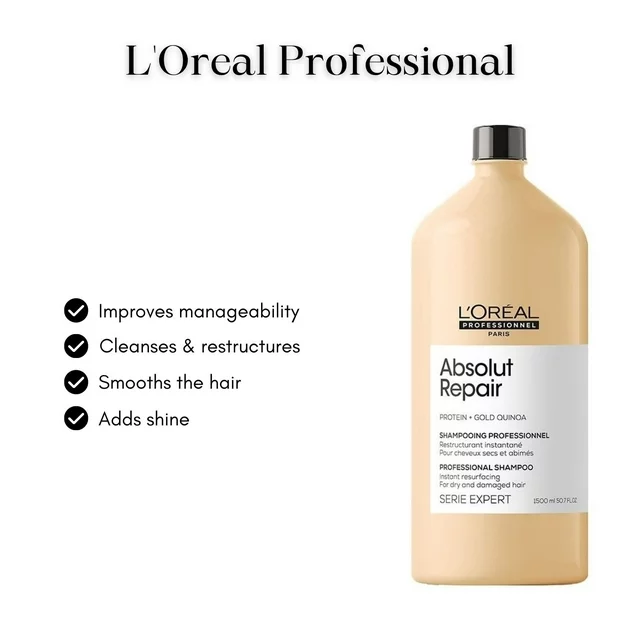 L'Oréal Professionnel Serie Expert Absolut Repair Shampoo 1500ml & Conditioner 750ml Set - Image 5