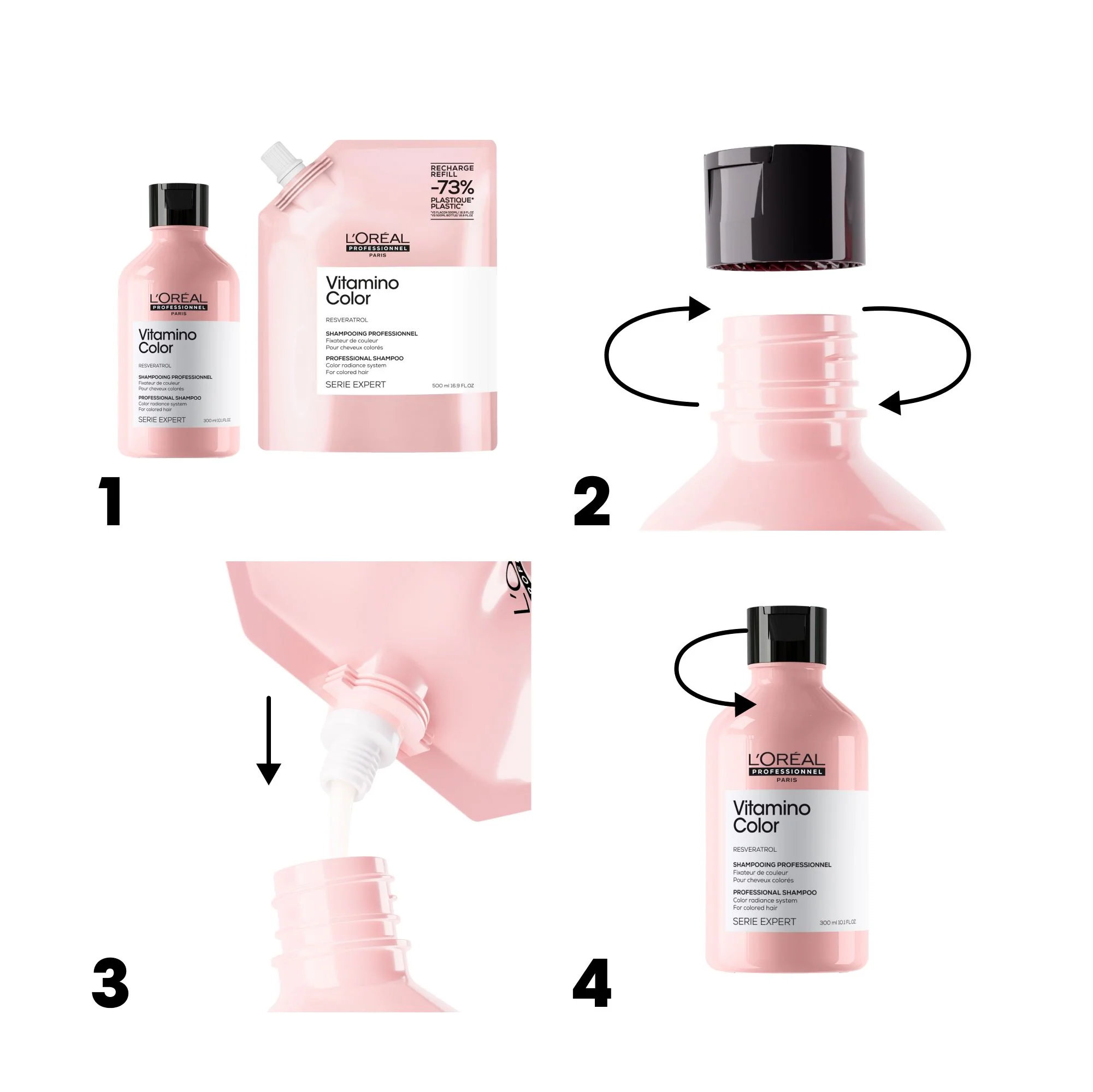 L'Oréal Professionnel Vitamino Color Shampoo Refill 500ml - Image 9