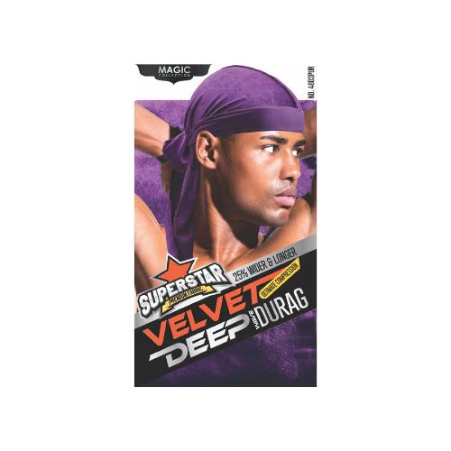 MAGIC COLLECTION MEN'S SUPERSTAR VELVET DEEP DURAG - Image 2