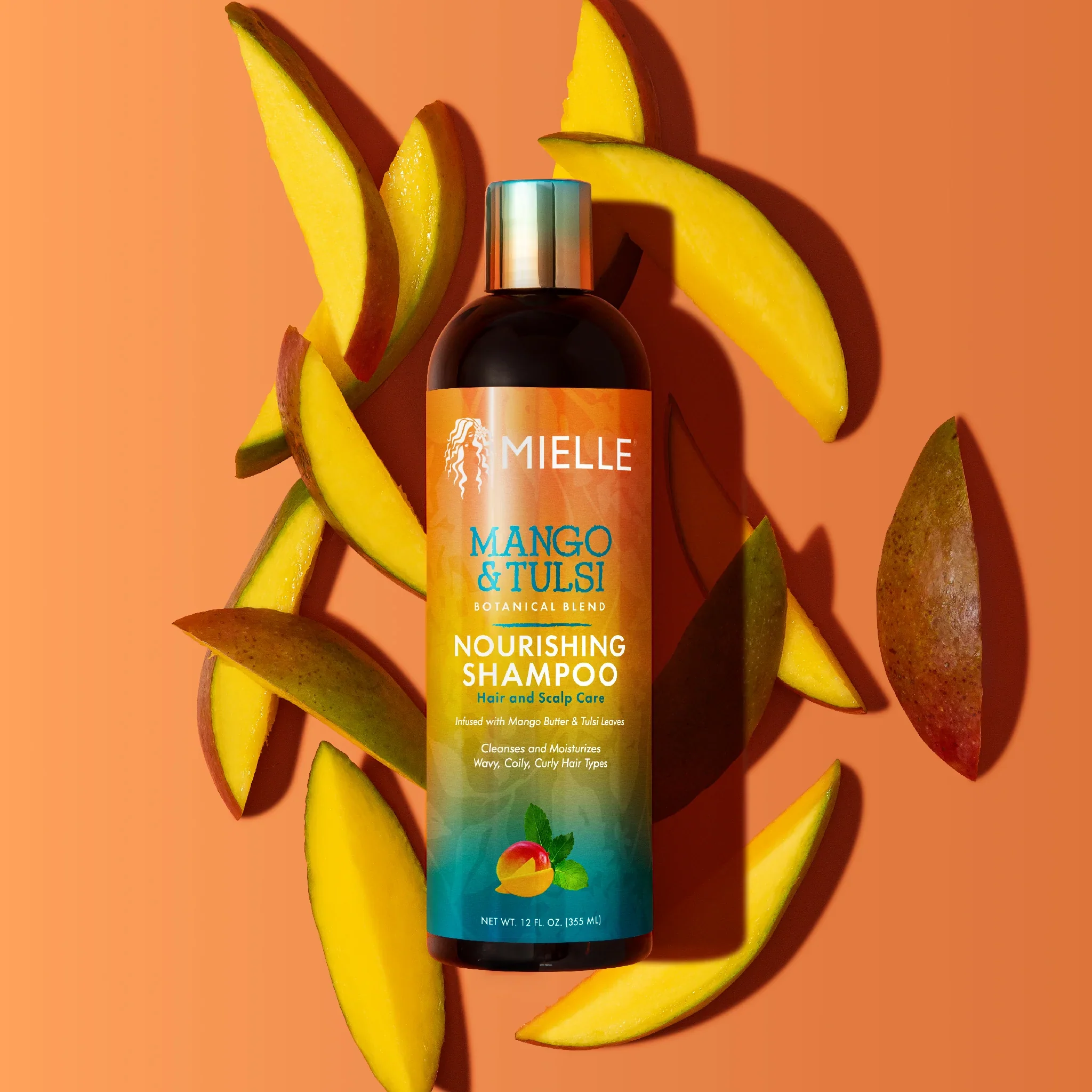 Mielle Mango & Tulsi Nourishing Shampoo 12oz - Image 2