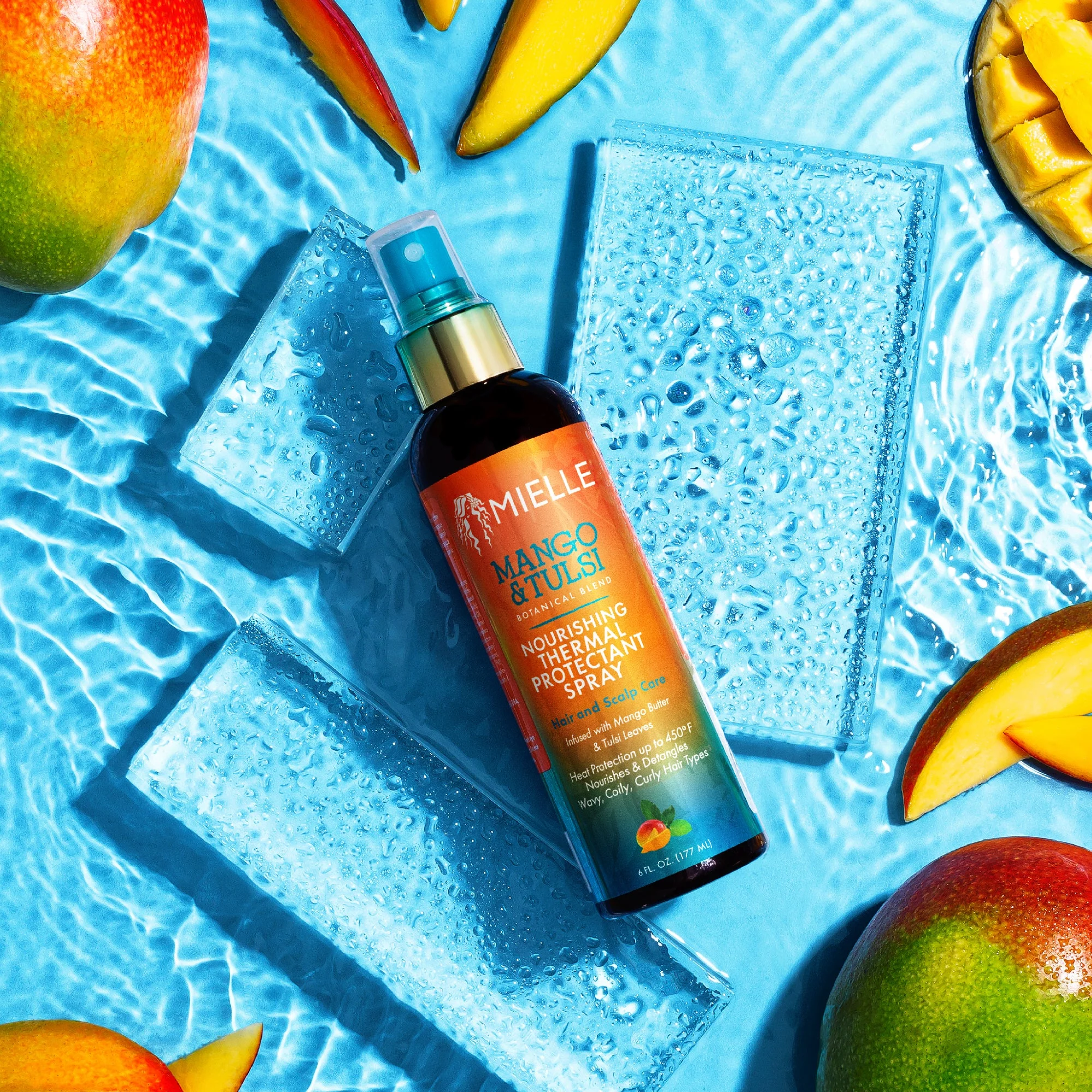 Mielle Mango & Tulsi Nourishing Thermal Protectant Spray 6oz - Image 3
