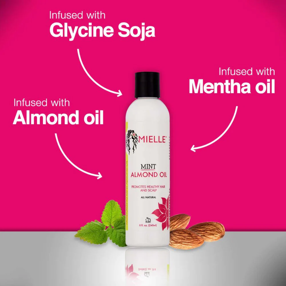 MIELLE Mint Almond Oil 8OZ - Image 2