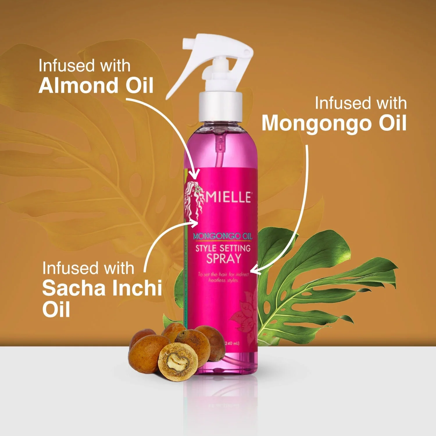 Mielle Mongongo Oil Style Setting Spray 8oz - Image 2