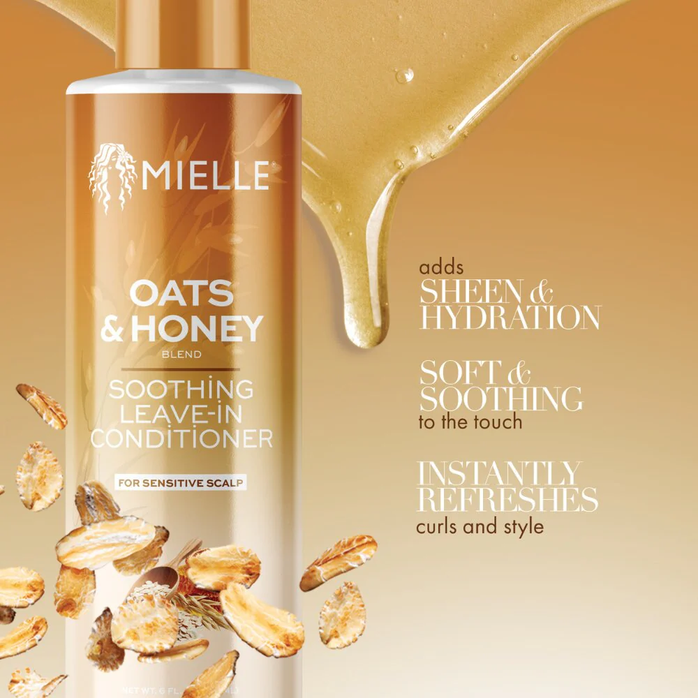 Mielle Oats & Honey Soothing Leave-In Conditioner 8oz - Image 2