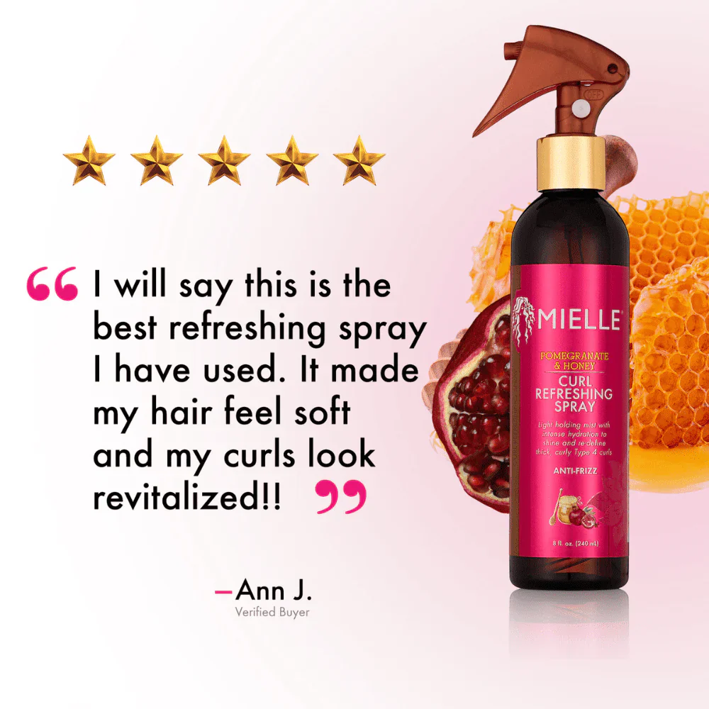 Mielle Pomegranate & Honey Curl Refreshing Spray 240ml - Image 3
