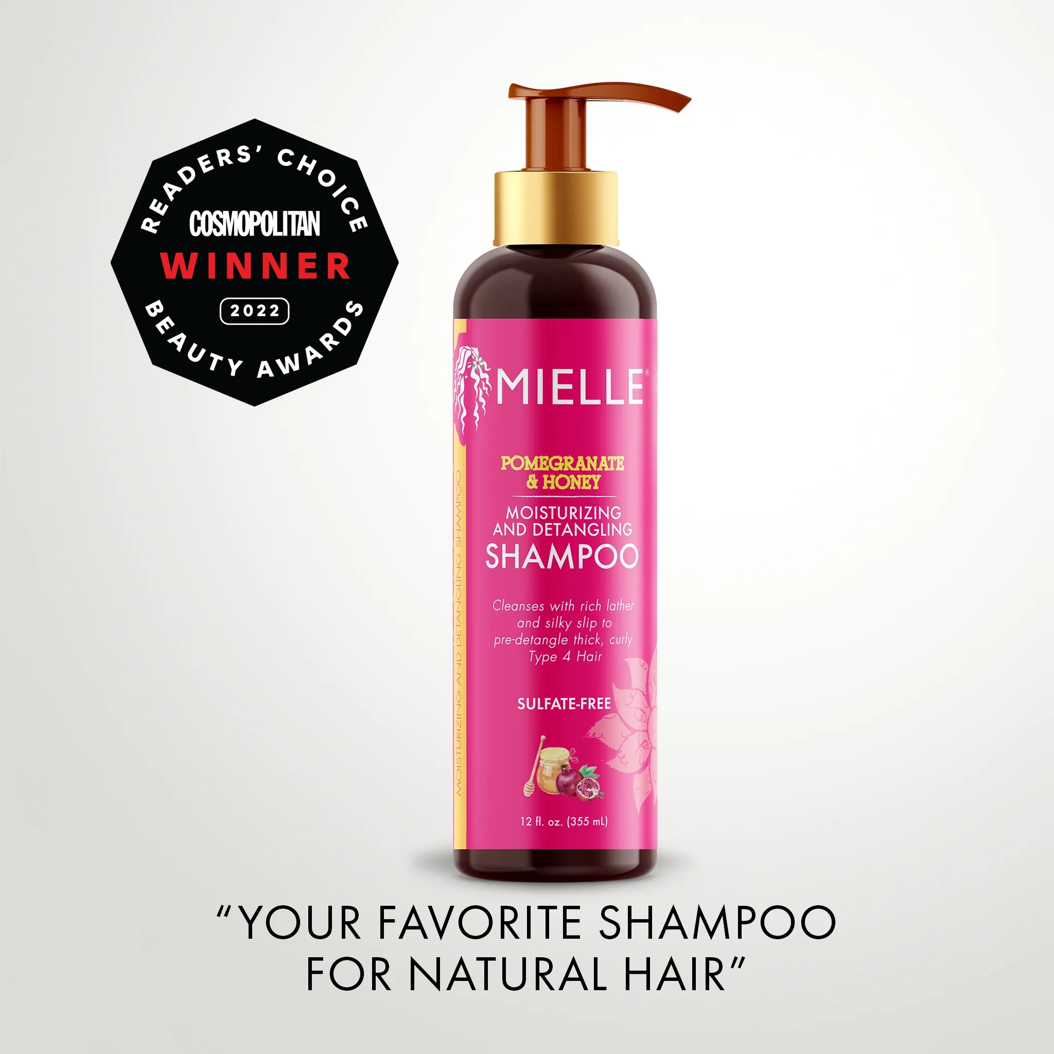 Mielle Pomegranate & Honey Detangling Shampoo 355ml - Image 2