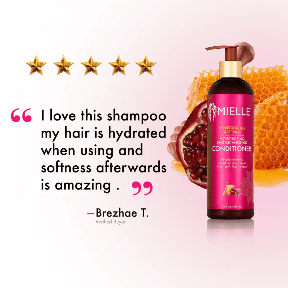 Mielle Pomegranate & Honey Detangling Shampoo 355ml - Image 3