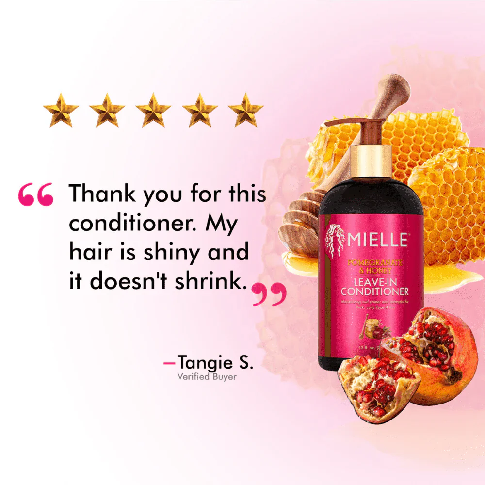 Mielle Pomegranate & Honey Leave-In Conditioner 350ml - Image 4