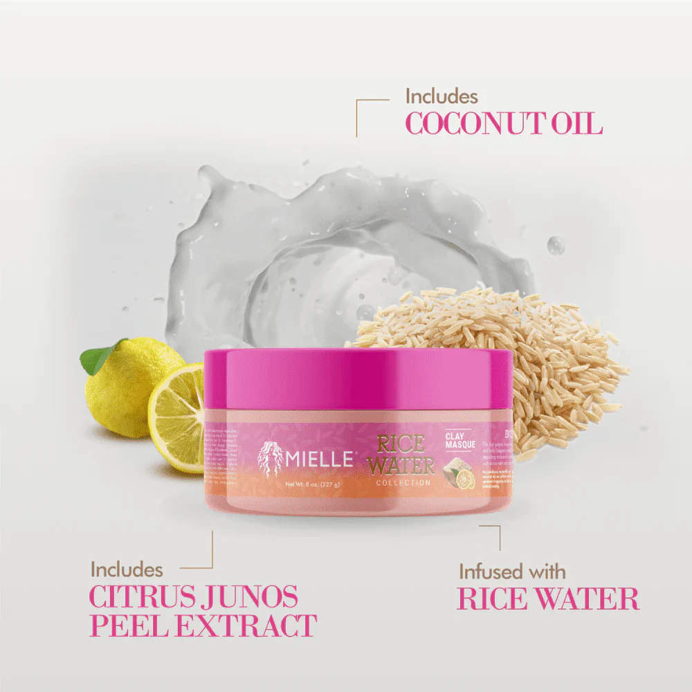 Mielle Rice Water Clay Masque 227g - Image 2