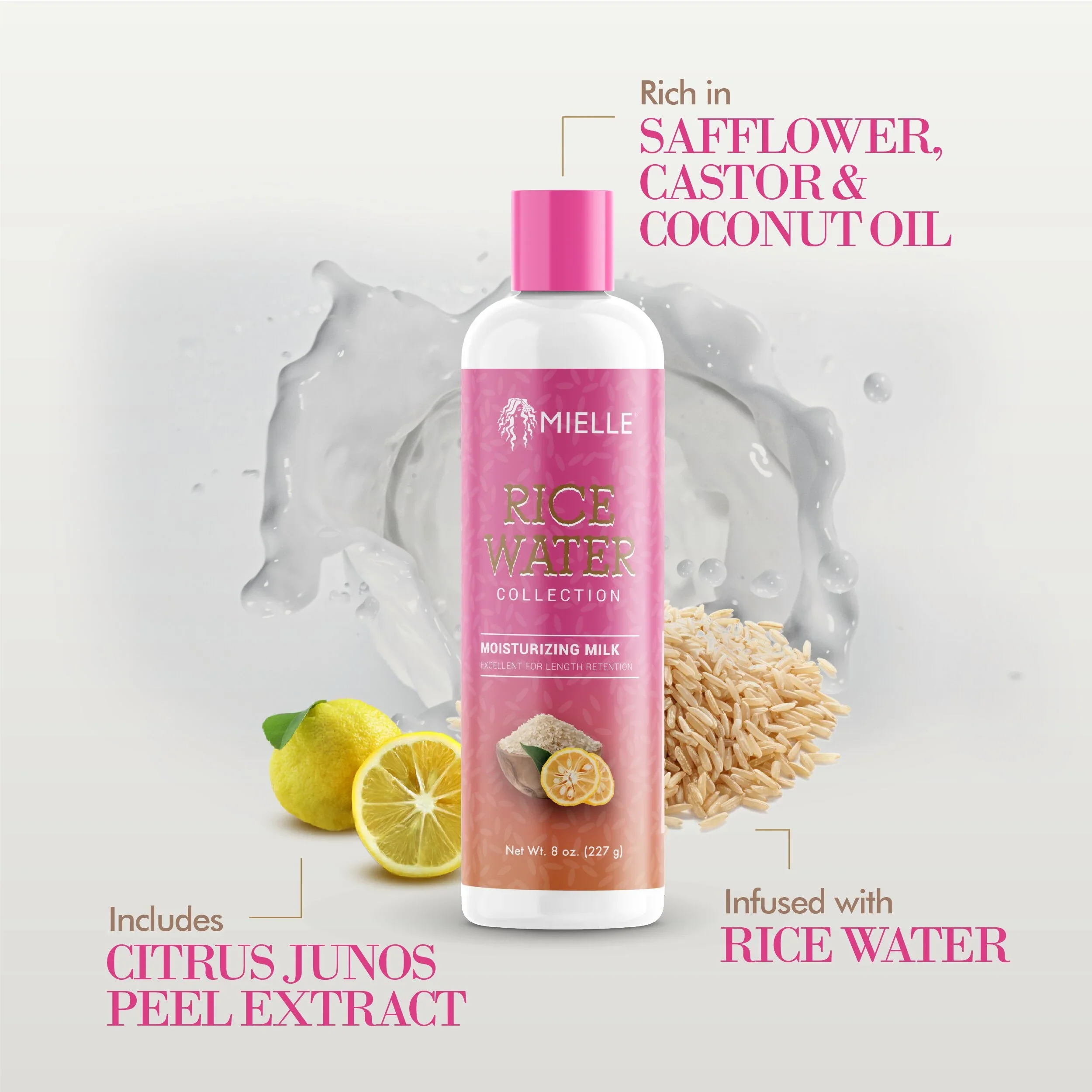 Mielle Rice Water Hair Moisturizing Milk 227g - Image 2