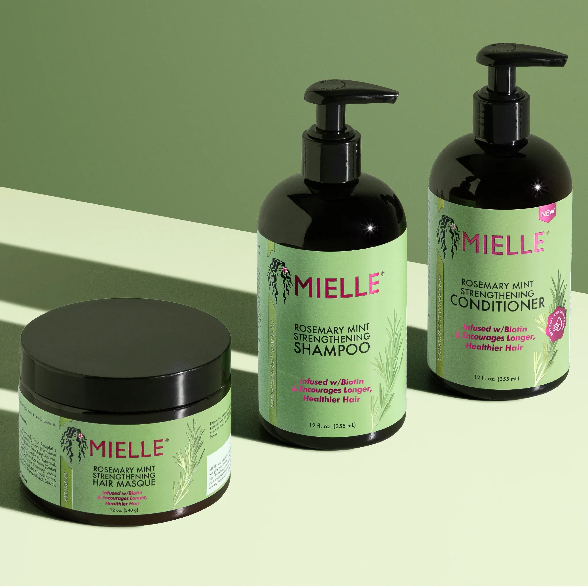Mielle Rosemary Mint Strengthening Hair Masque 340g/12oz - Image 3