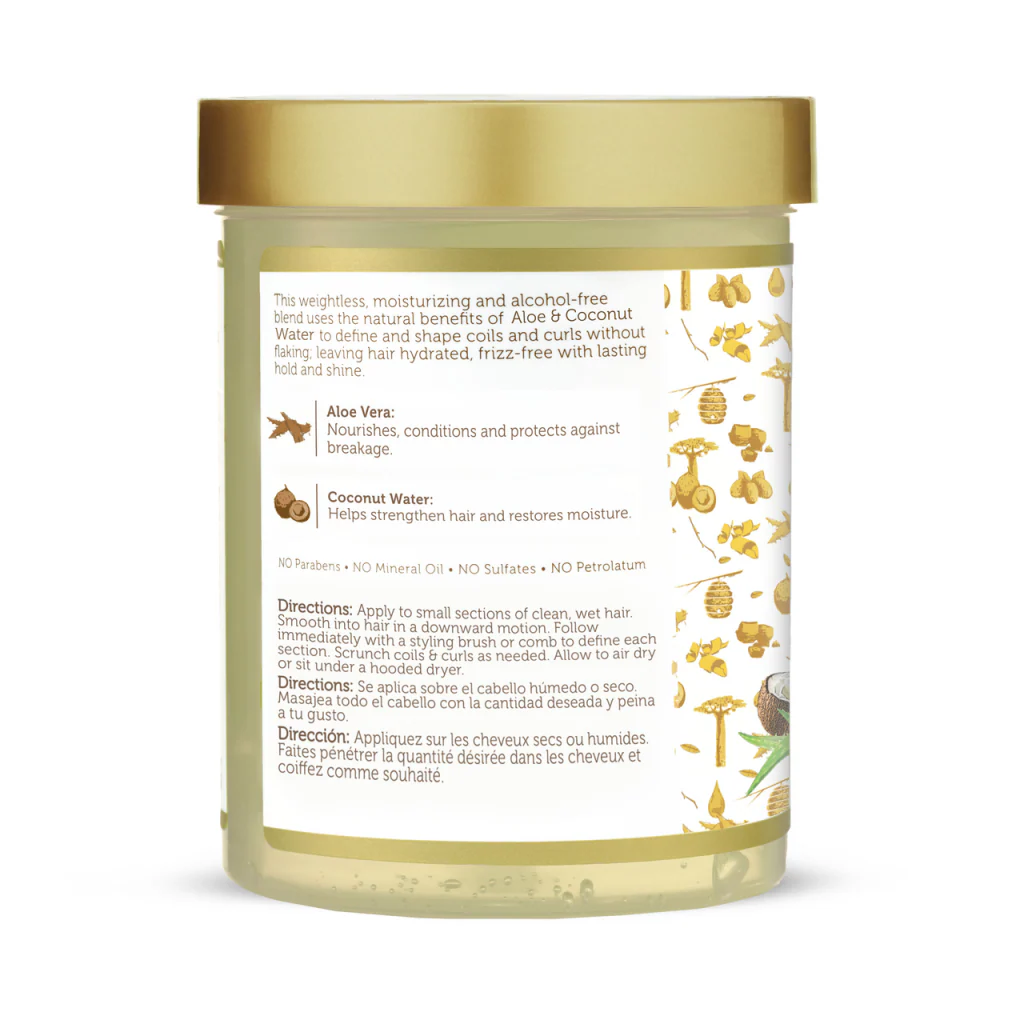 African Pride Moisture Miracle Aloe & Coconut Water Curl Defining Gel 510g/18oz - Image 3