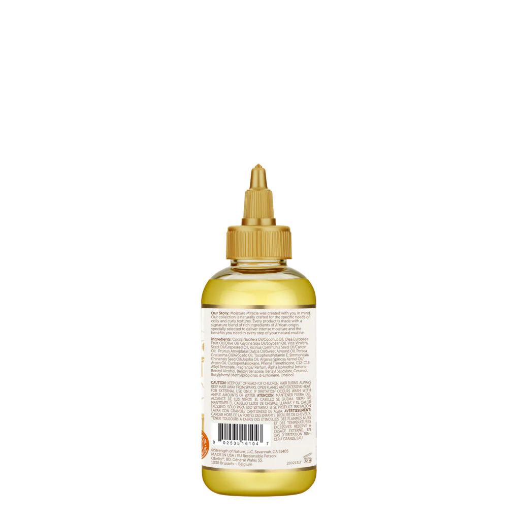 African Pride Moisture Miracle 5 Essential Oils (Castor, Grapeseed, Argan, Coconut & Olive) 118ml/4oz - Image 3