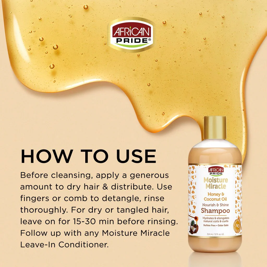 African Pride Moisture Miracle Honey, Chocolate & Coconut Oil Conditioner - Image 4