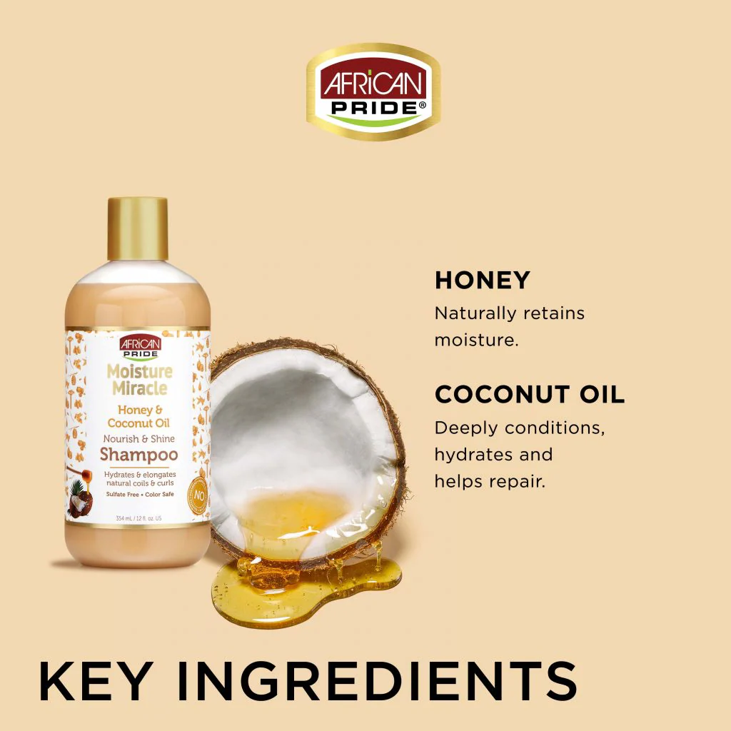 African Pride Moisture Miracle Honey, Chocolate & Coconut Oil Conditioner - Image 5