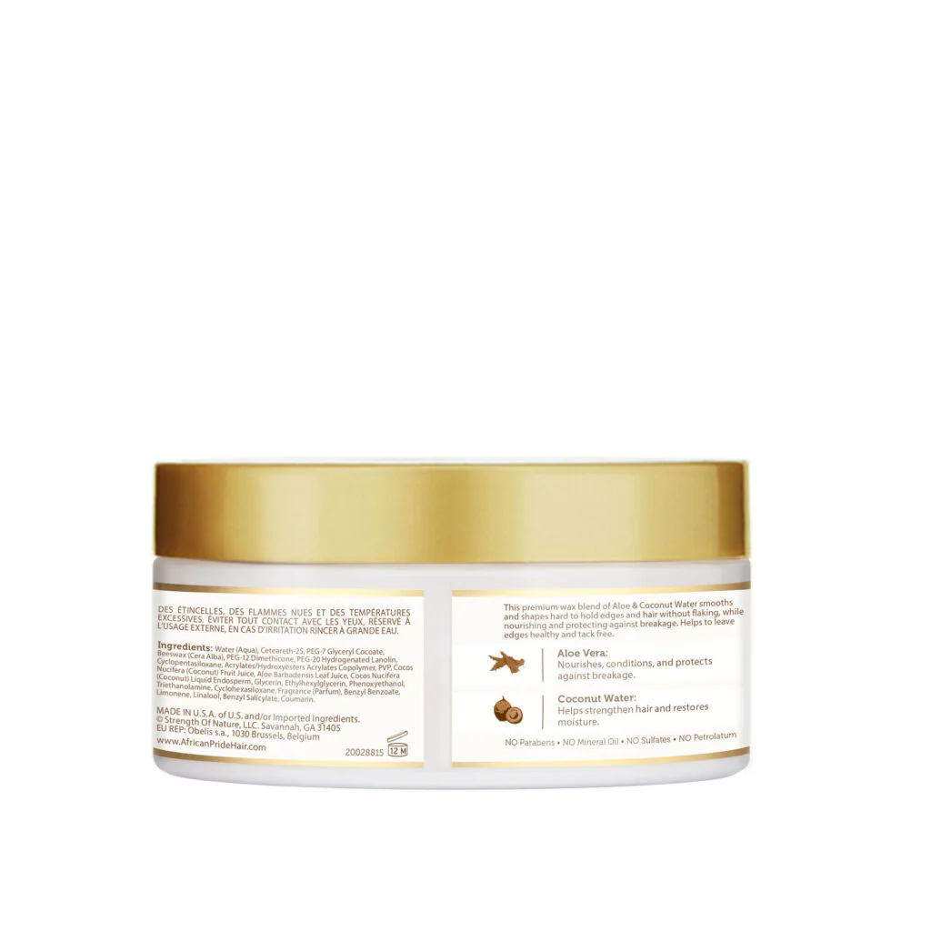 African Pride Moisture Miracle Maximum Hold Edge Styling Wax 170g/6oz - Image 3