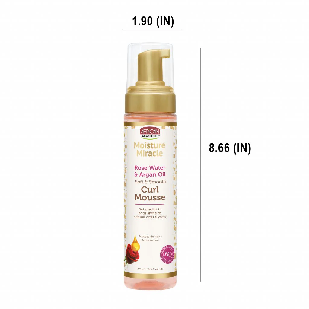 African Pride Moisture Miracle Rose Water & Argan Oil Curl Mousse 251ml/8.5oz - Image 5