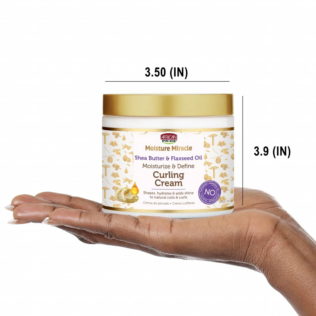 African Pride Moisture Miracle Shea Butter & Flaxseed Oil Curling Cream 340g - Image 7