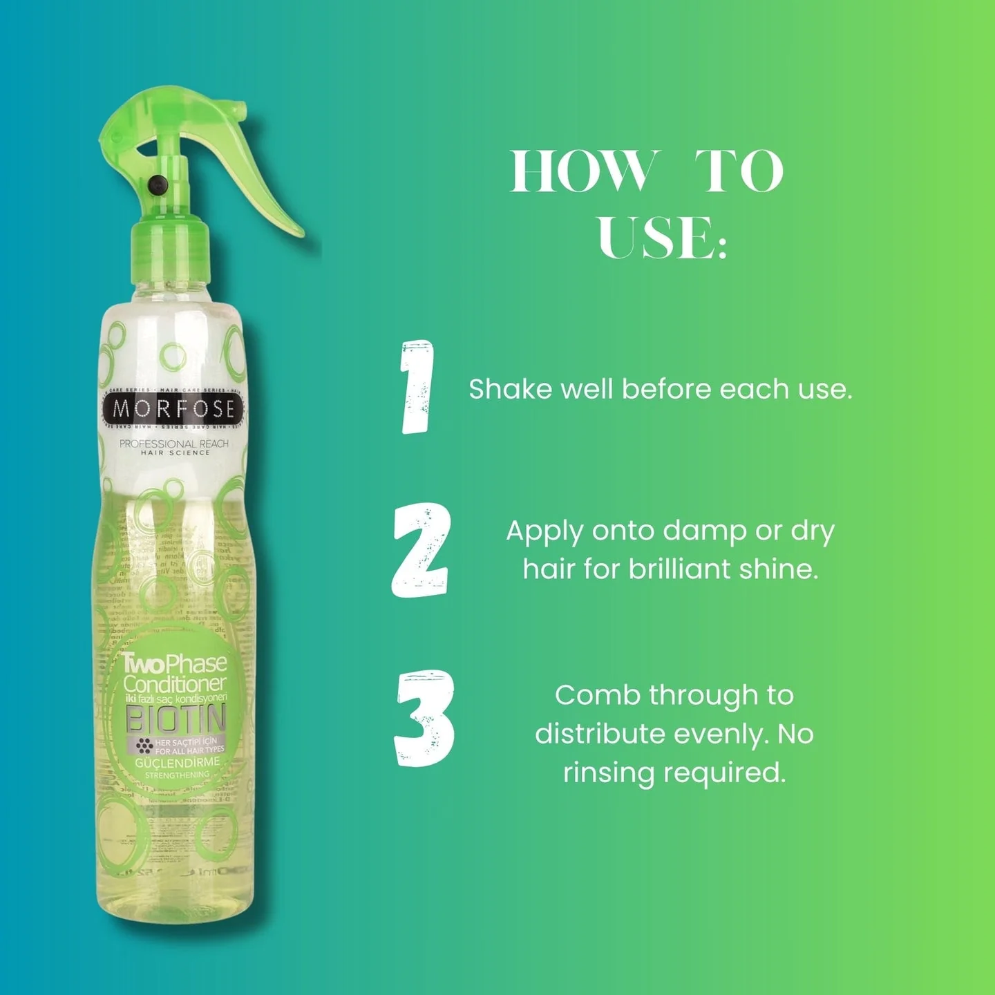 Morfose Professional Reach Biotin Two Phase Conditioner 400ml - Image 2