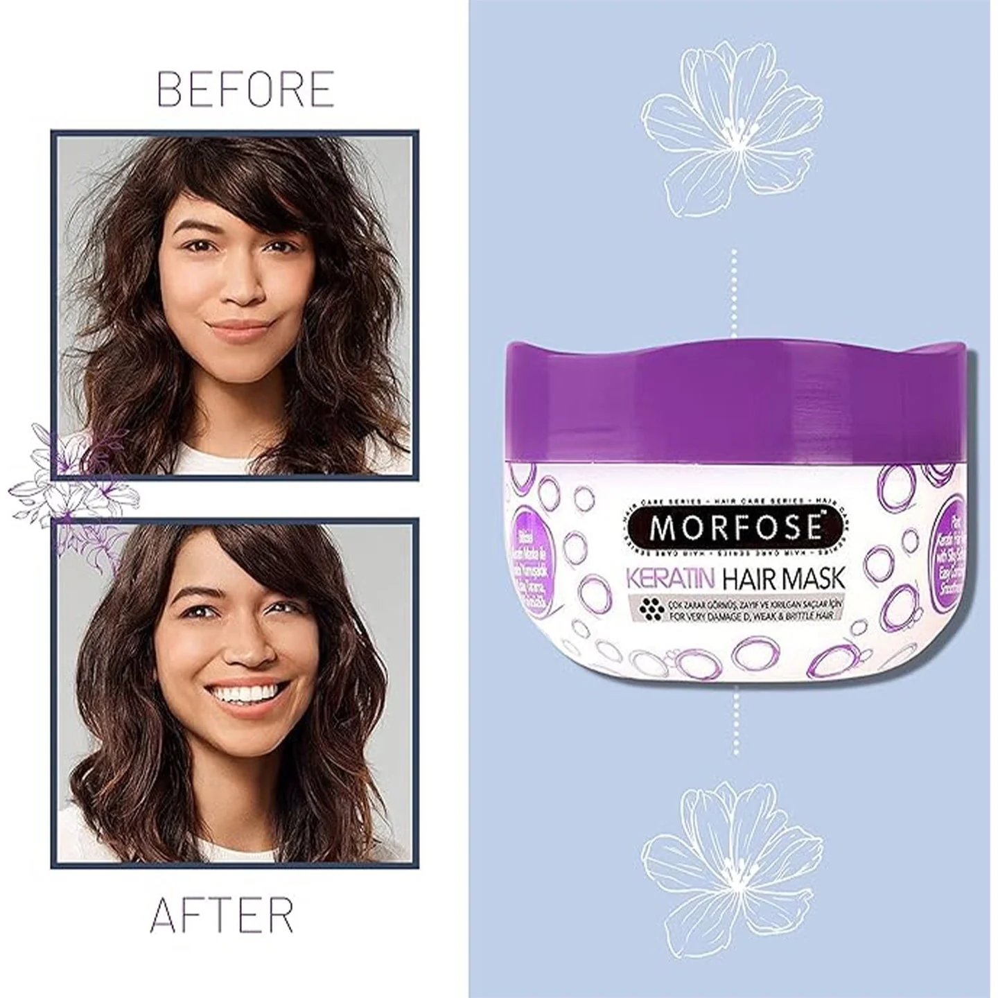 Morfose Professional Reach Keratin Hair Mask 500ml - Image 2