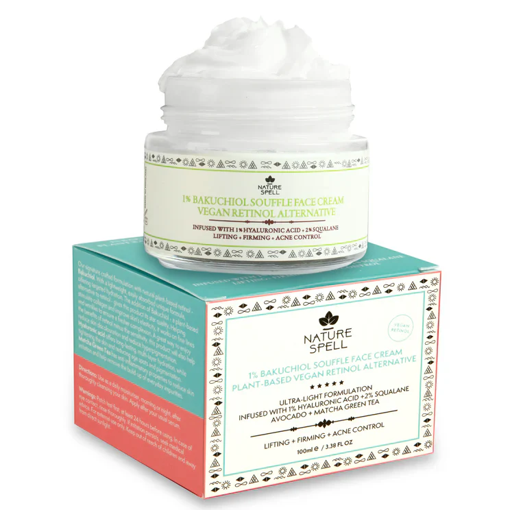 NATURE SPELL Vegan Retinol Face Moisturiser 1% Bakuchiol-100ML - Image 3