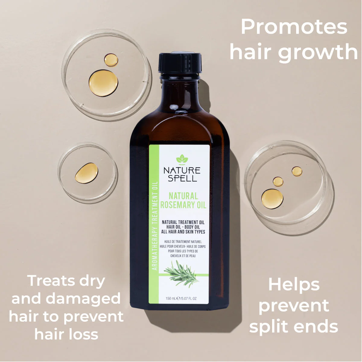 Nature Spell Rosemary Oil with Hair Growth Shampoo & Conditioner Set - Image 3