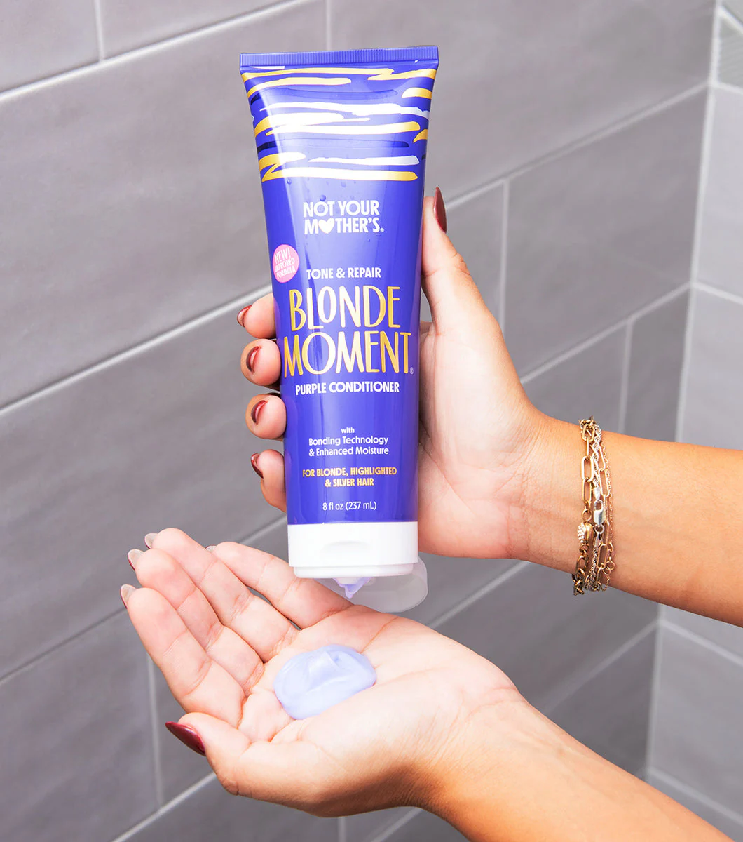Not Your Mother’s Tone & Strengthen Blonde Moment Purple Bonding Conditioner 237ml - Image 5