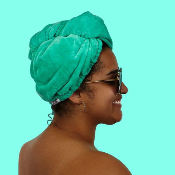 NOUGHTY Microfibre Hair Towel - the Green One - Image 4