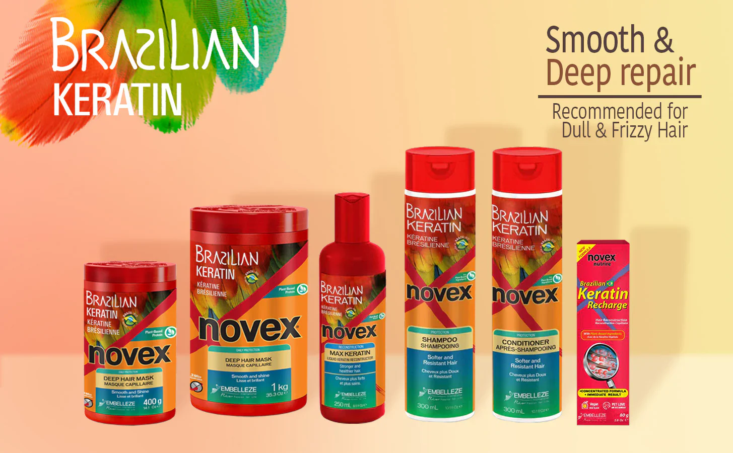 Novex Brazilian Keratin Shampoo 300ml - Image 4