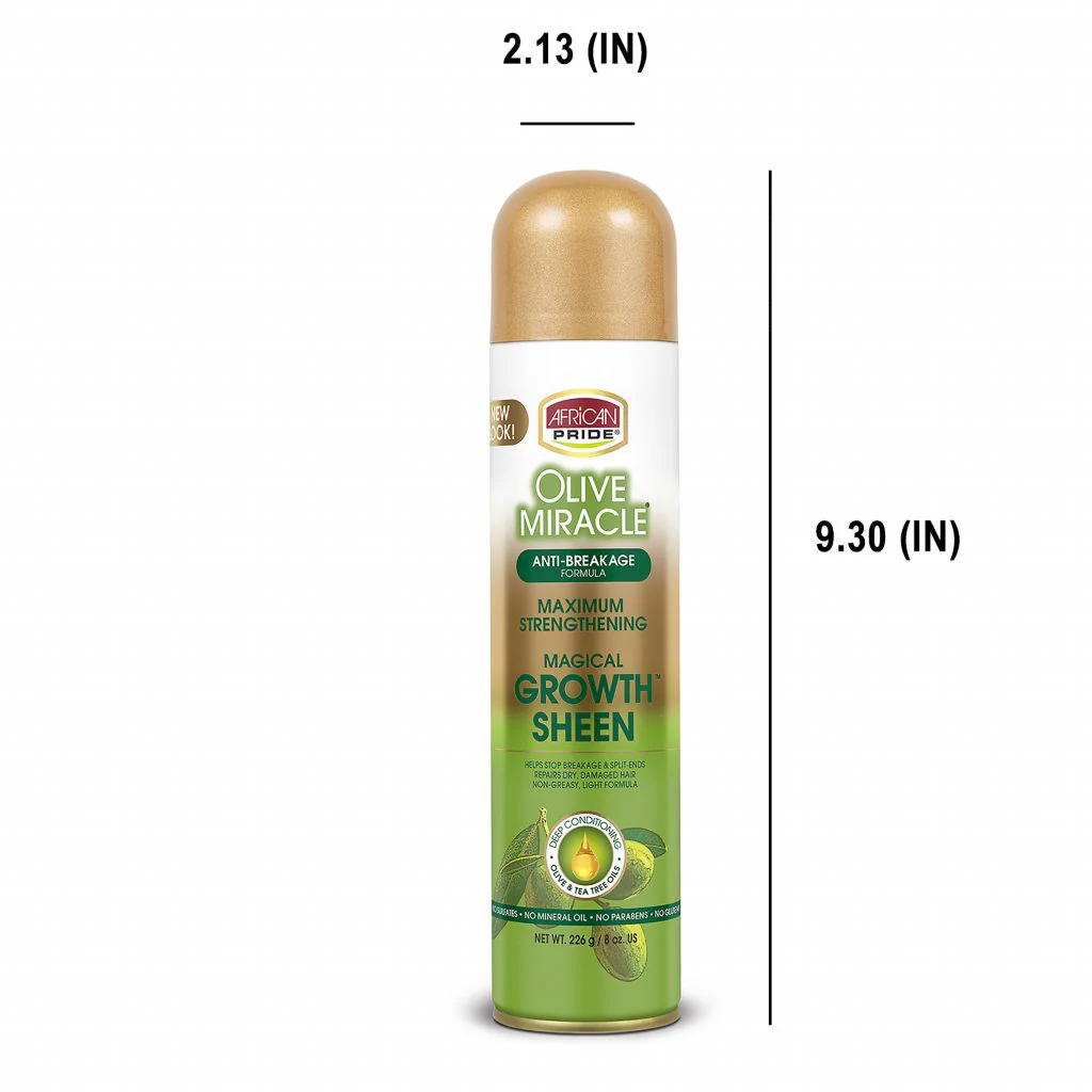 African Pride Olive Miracle Magical Growth Sheen 226g/8oz - Image 3