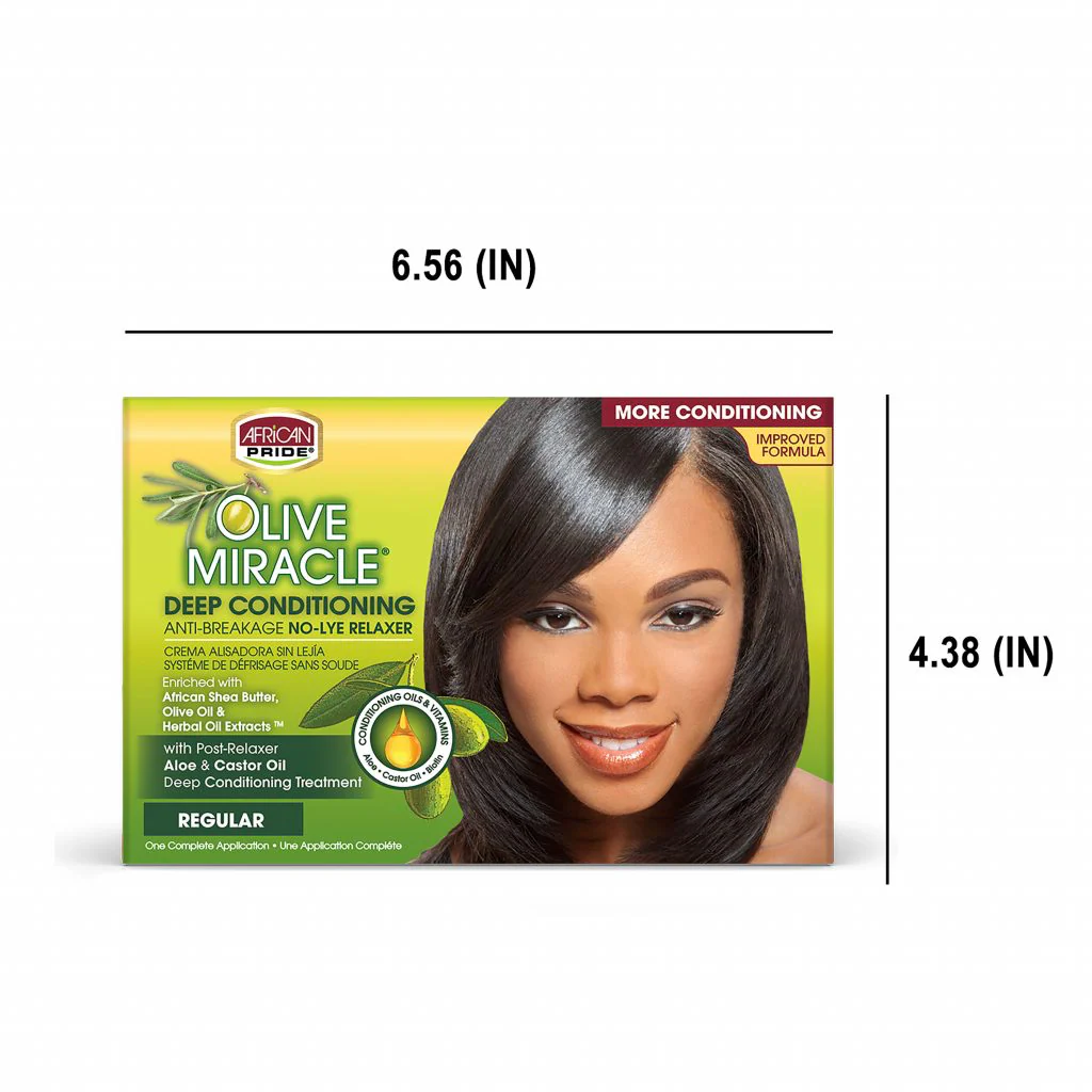 African Pride Olive Miracle No-Lye Relaxer Kit Regular - Image 5