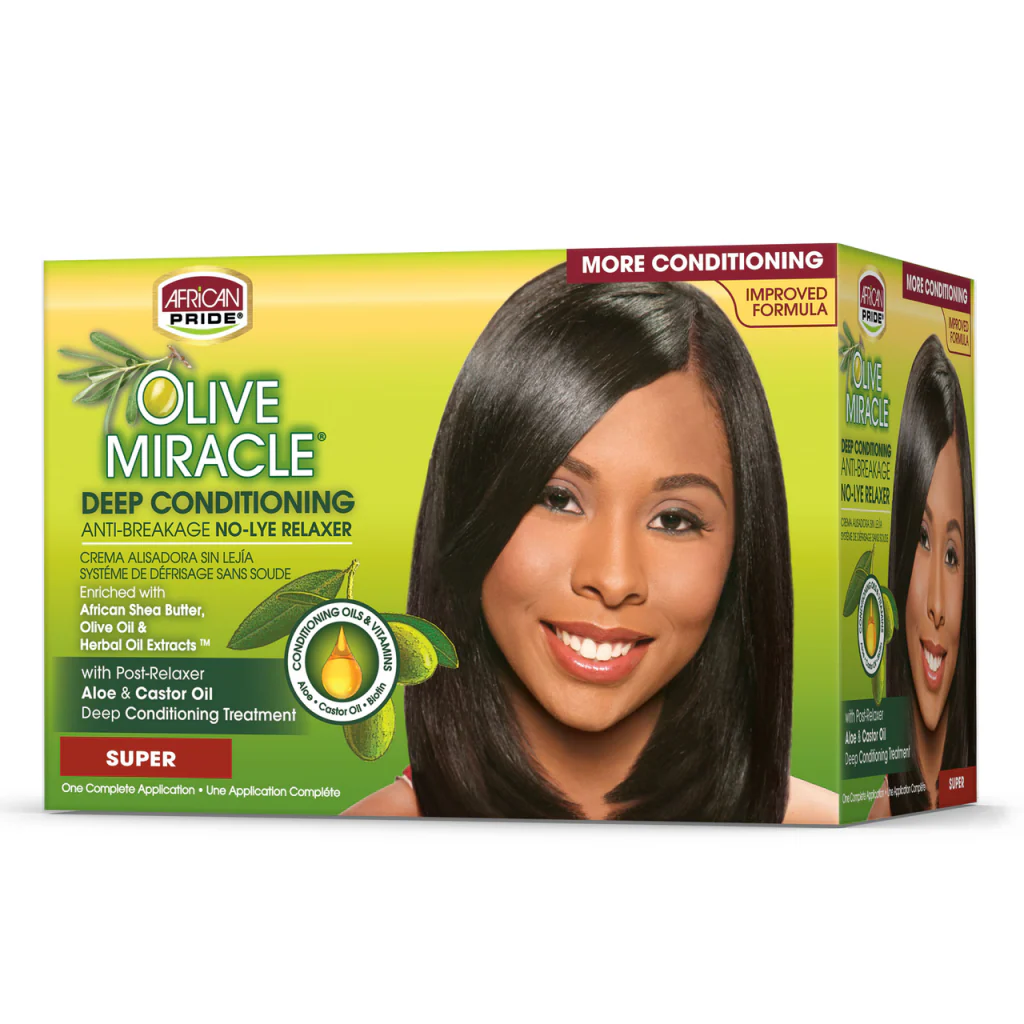 African Pride Olive Miracle No-Lye Relaxer Kit Regular - Image 7