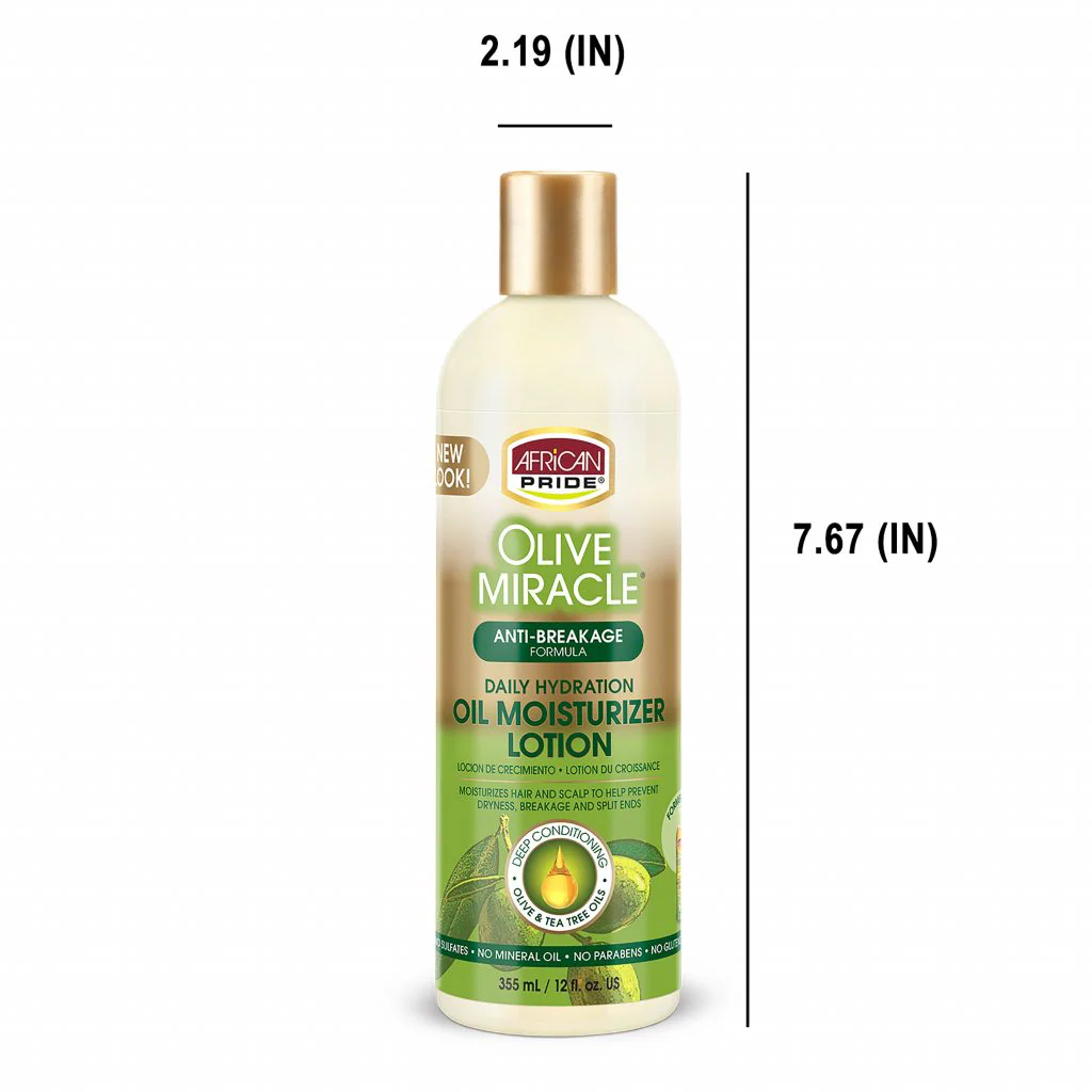 African Pride Olive Miracle Oil Moisturizing Lotion 355ml/12oz - Image 6