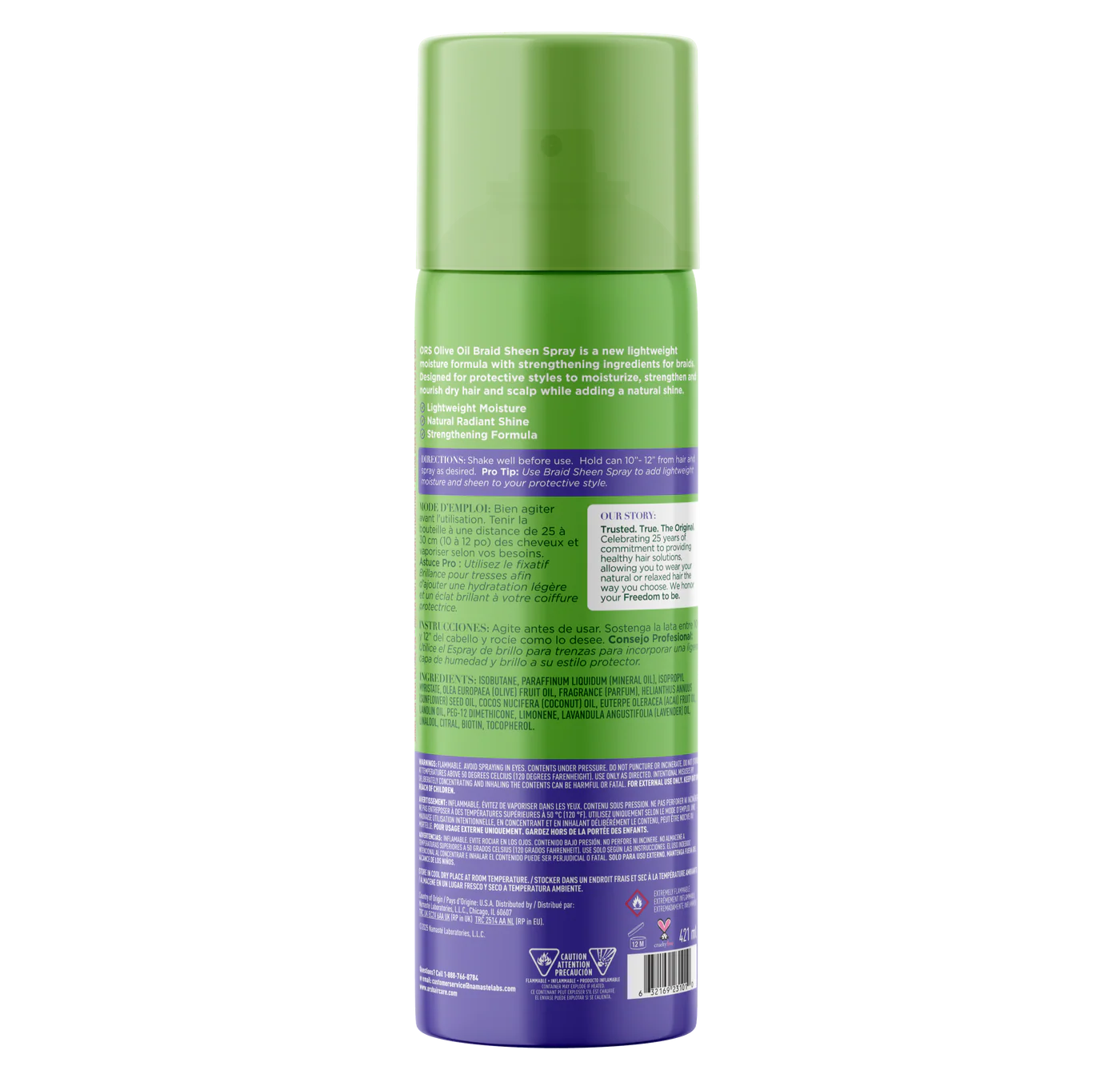 ORS OLIVE OIL BRAIDZONE BRAID SHEEN SPRAY (10.0 OZ) - Image 2