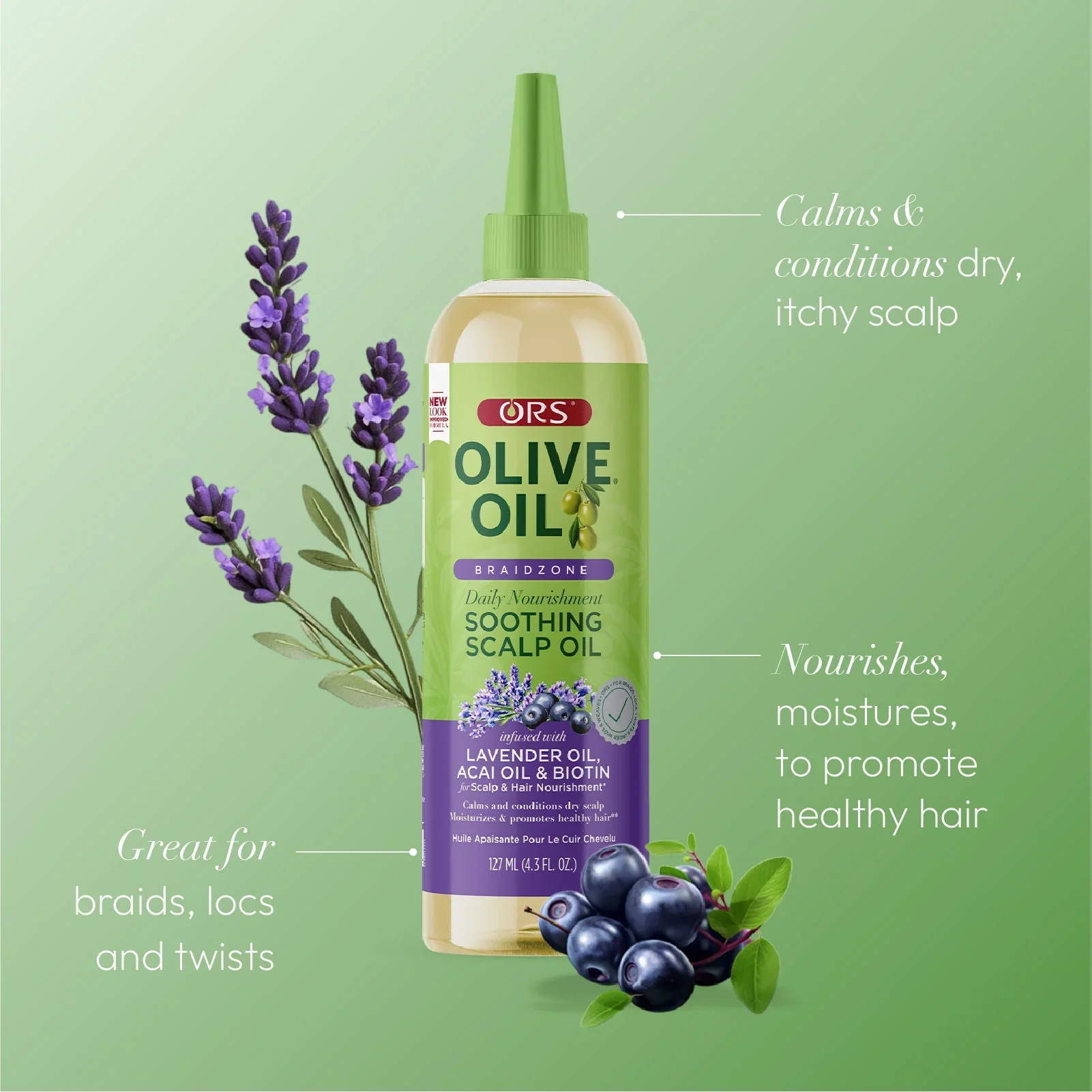 ORS Olive Oil Braidzone Soothing Scalp Oil for Scalp & Nourishment 127ml - Image 4