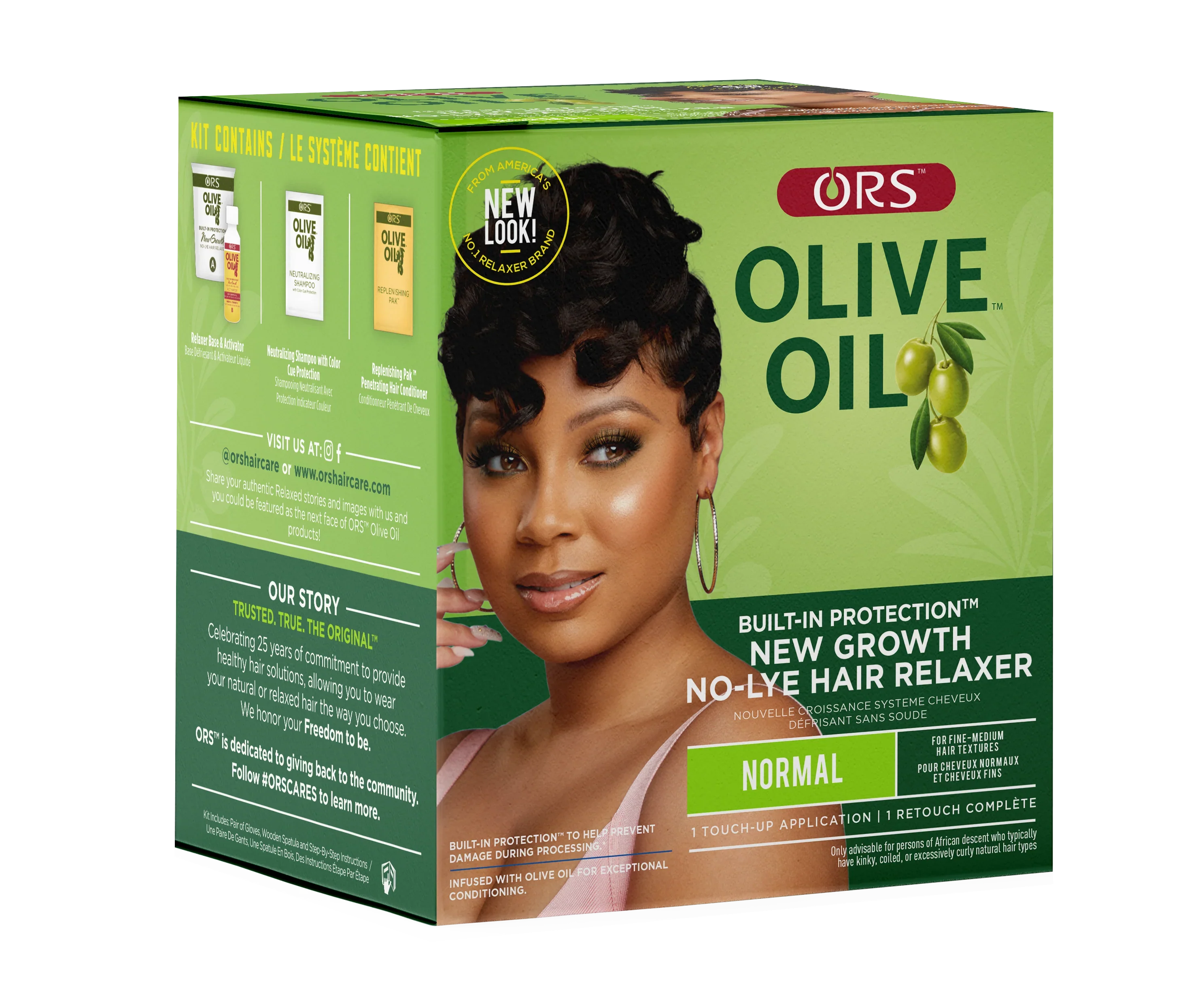 ORS Olive Oil Built-In Protection New Growth No-Lye Hair Relaxer Normal Strength - Image 2