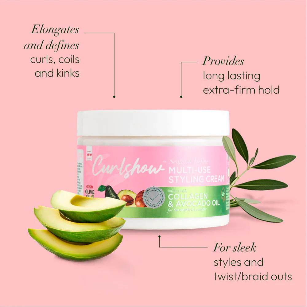 ORS Olive Oil CurlShow Multi-Use Styling Cream Infused with Collagen & Avocado Oil 12oz - Image 3