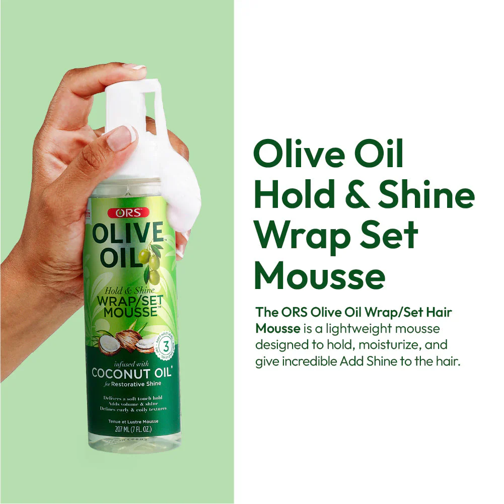 ORS Olive Oil Wrap Set Mousse for Restorative Shine 207ML - Image 3