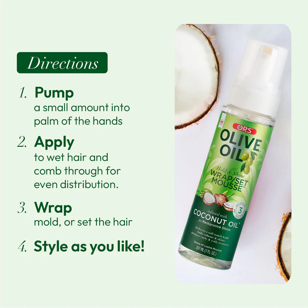 ORS Olive Oil Wrap Set Mousse for Restorative Shine 207ML - Image 7