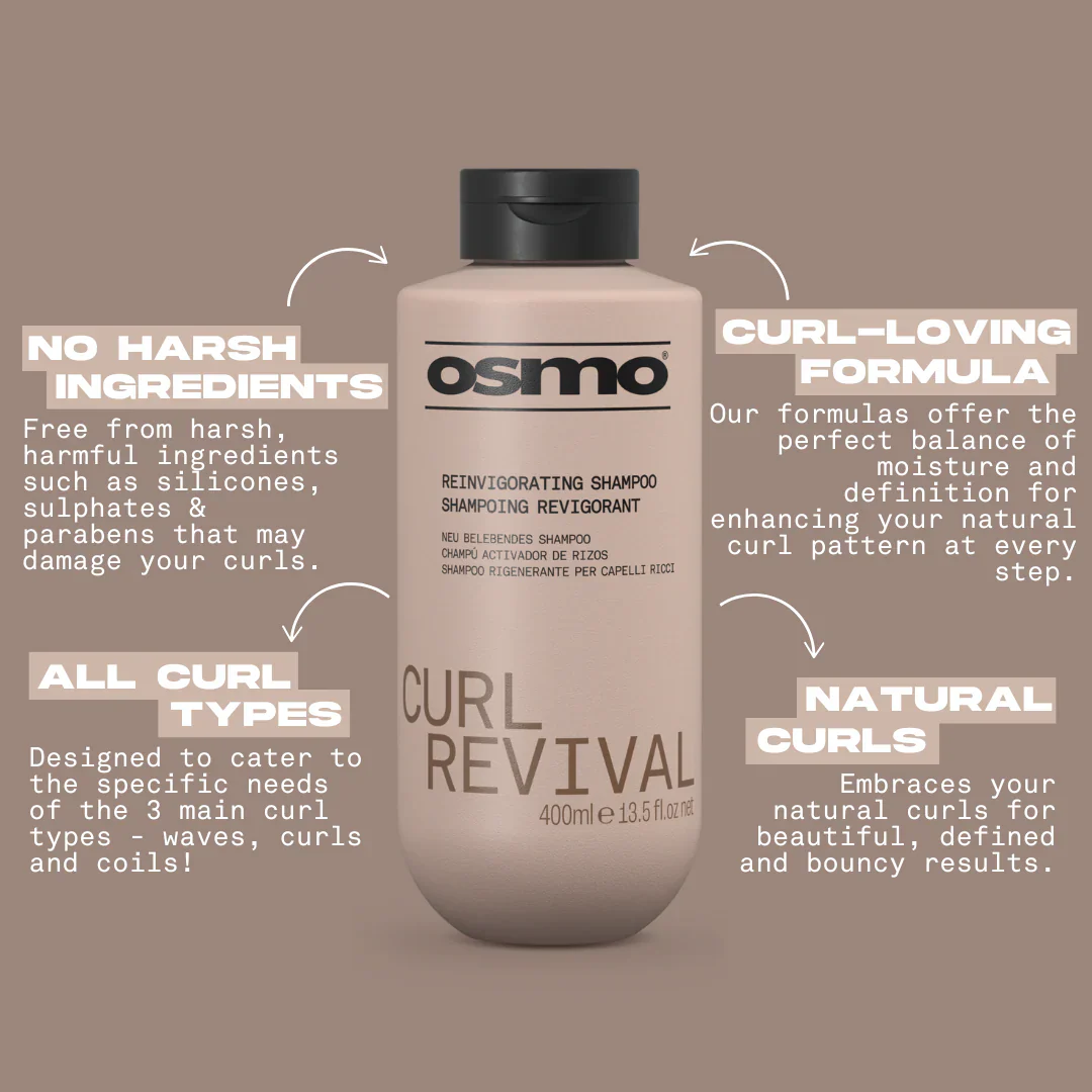 OSMO CURL REVIVAL REINVIGORATING SHAMPOO 400 ML - Image 3
