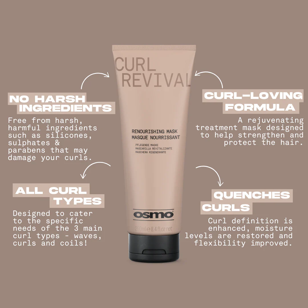 OSMO CURL REVIVAL RENOURISHING MASK-250ML - Image 3