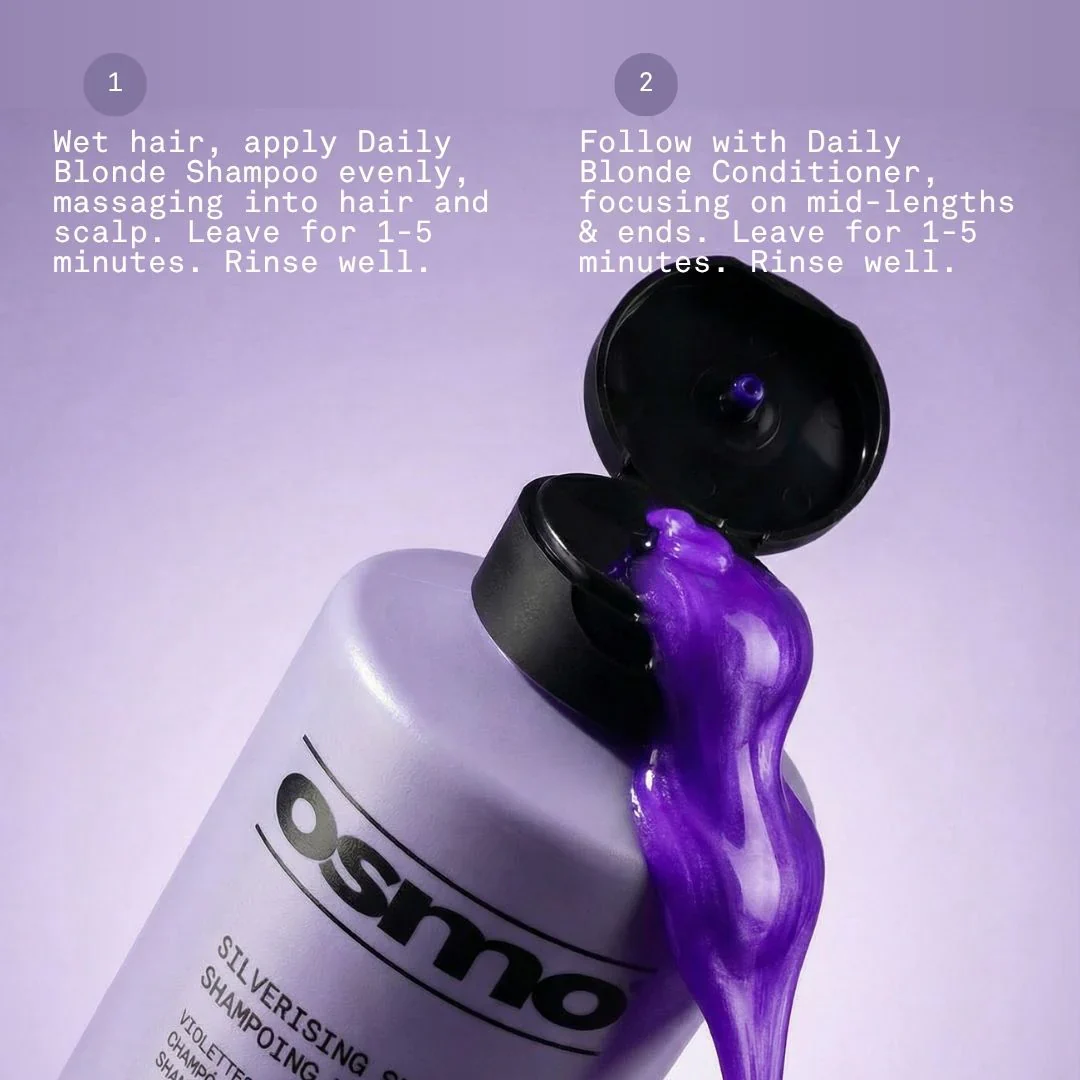 Osmo Daliy Blonde Silverising Shampoo 1000ml/32oz - Image 4