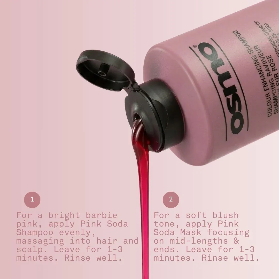 Osmo Pink Soda Color Enhancing Shampoo 1000ml/32oz - Image 3