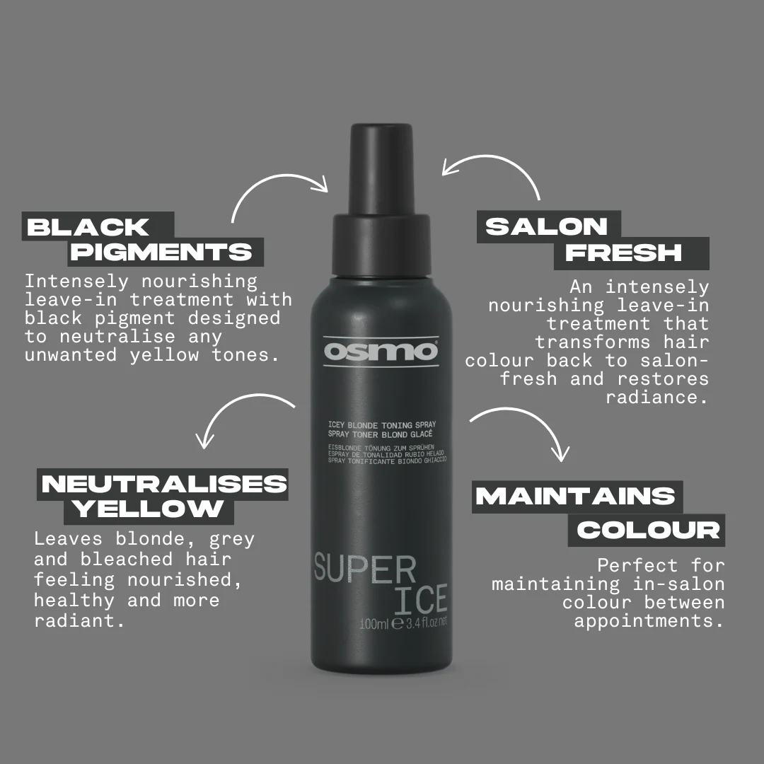 Osmo Super Ice Icey Blonde Toning Soray 100ml - Image 3