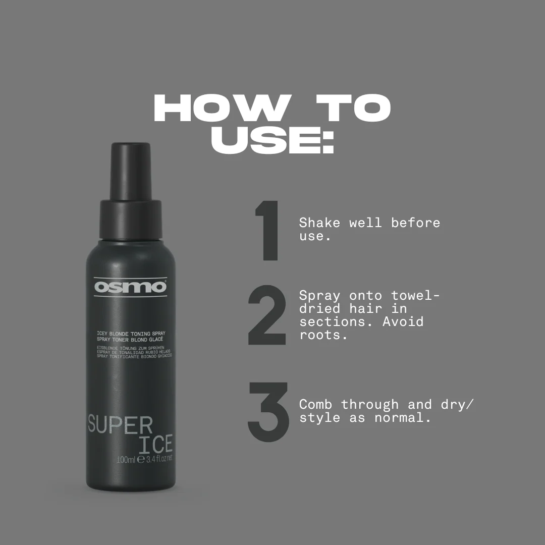 Osmo Super Ice Icey Blonde Toning Soray 100ml - Image 5