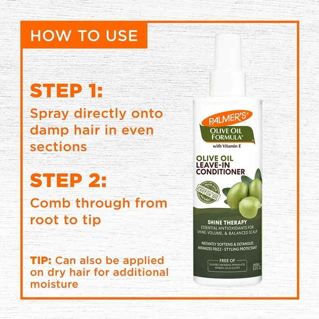 Palmer's Olive Oil Formula Shine Therapy Leave-In Conditioner 250ml - Image 7