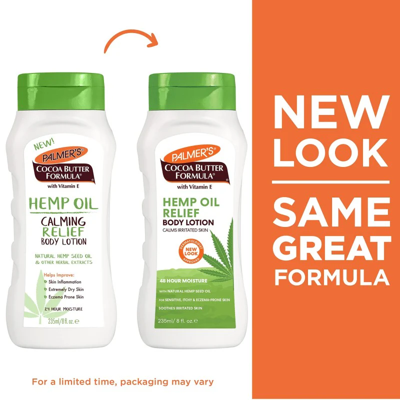 Palmer's Cocoa Butter Formula Hemp Oil Calming Relief Body Lotion 235ml - Image 2