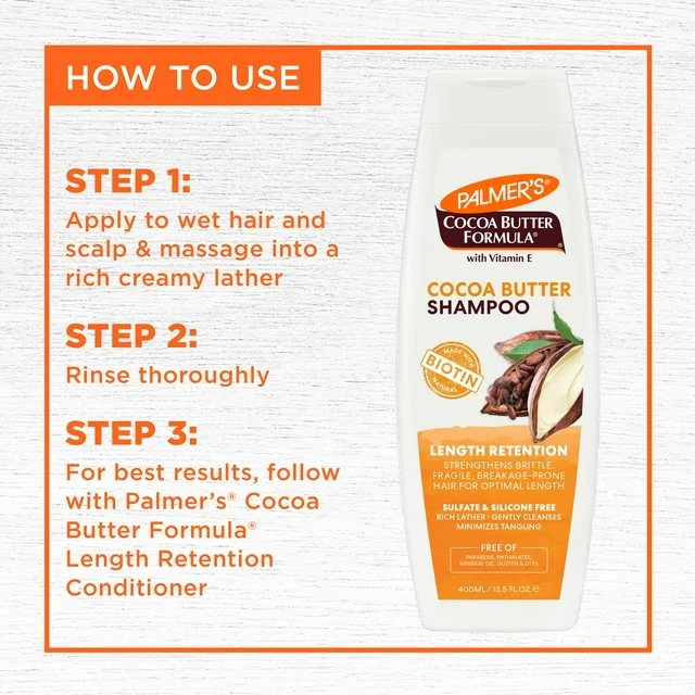 Palmer's Cocoa Butter Formula Length Retention Shampoo 400ml - Image 7