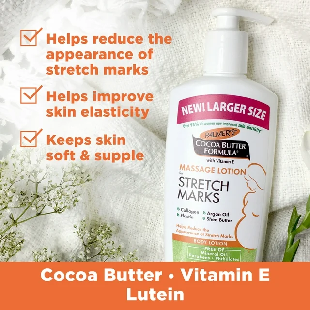 Palmer's Cocoa Butter Formula Massage Lotion for Stretch Marks and Pregnancy Skincare 250ml - Image 3