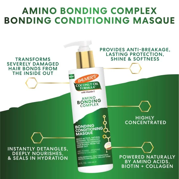 Palmer's Coconut Oil Formula Amino Bonding Complex Bonding Conditioning Masque 355ml - Image 3